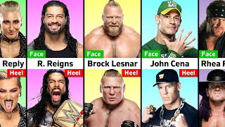 Heel Vs Face WWE Wrestlers [upl. by Falito]