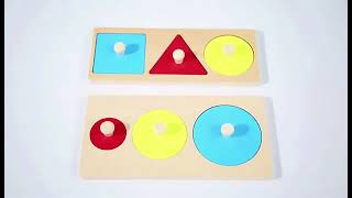 Montessori Baby Education Geometric Shape Classification Board Enlightenment Color Cognition [upl. by Darraj]