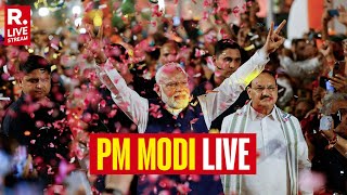 PM Modi Victory Speech LIVE From BJP HQ Maharashtra Election Results  Mahayuti  BJP  Republic TV [upl. by Genevra]