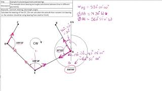 Example 4 Calculating azimuths and bearings [upl. by Eikcaj165]