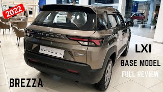 2024 Maruti Suzuki Brezza LXI Model  OnRoad Price Features Interiors  Brezza LXI 2024 Review [upl. by Neyrb]