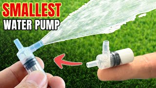 How to make the smallest water pump at home using mini DC motor  DIY mini water pump [upl. by Enyamrahs]