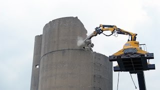 Selective Demolition 80ft Silo [upl. by Ayyidas]