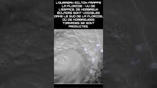 Louragan Milton touche terre en Floride abonnement weather cira althiatem climat science [upl. by Pudendas]