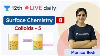 CBSE Class 12 Surface Chemistry L8  Colloids  Chemistry  Unacademy Class 11 amp 12  Monica Maam [upl. by Grannia776]