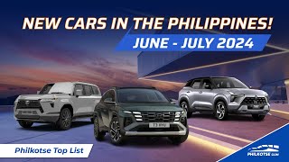 New Cars in the Philippines  June and July 2024  Philkotse Top List [upl. by Eignat]