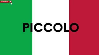 How To Say Italian Words pronounce PICCOLO Small [upl. by Nalim243]