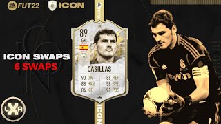 6 Swaps 💪🔥 IKER CASILLAS 89 Mid Icon  Player Review  FIFA 22 Ultimate Team [upl. by Cornia750]