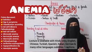 Anemia  Classification  Pathophysiology  Sign and symptoms [upl. by Temp228]