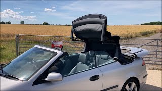 Saab 93 Convertible MY 2007 Walkaround Test Drive amp Roof Demo [upl. by Bryon]