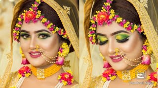 Holud Bridal Makeup Tutorial  Nadia’s Makeover [upl. by Aneladgam]