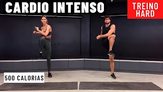 Treino de CARDIO INTENSO completo  500 CALORIAS  Sem equipamentos  Treino HARD [upl. by Sirraj]