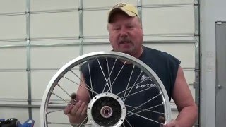 Pt2 How To Lace And True A Motorcycle Wheel At DRays Shop [upl. by Inalan]