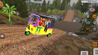 Offroad Indian tuk tuk auto rickshaw driving  bus simulator Indonesia  Gameplay [upl. by Gabi598]