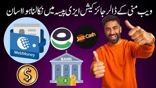 Webmoney exchange  webmoney to jazz cash  webmoney withdrawal in Pakistan  we money to easypaisa [upl. by Egres767]