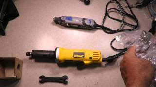 DremelRotary Tools vs Dewalt Die Grinder amp accessories and using the die grinder for metal work [upl. by Dougy341]