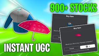 NEW  Roblox Instant UGC  Olympic Umbrella amp Hoodie  900 Stocks [upl. by Uahsoj]