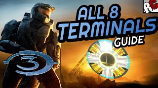 All TERMINAL Locations  Halo 3 Masterchief collection  No Stone Unturned Achievement Guide [upl. by Llebyram]