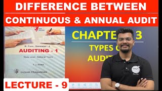 Difference Between Continuous amp Annual Auditing  Auditing  Bcom Sem 4  Lecture  9  UGT [upl. by Leis485]