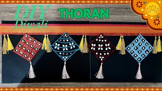 DIY diwali decoration ideas  door thoran  diwali wall hanging  budget friendly diwali decor [upl. by Adnawahs]