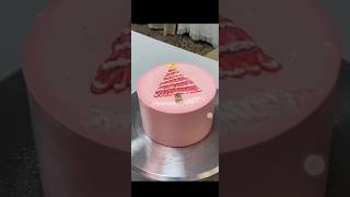 Christmas buttercream cake  Christmas tree cake  holiday cake ideas [upl. by Alliuqahs]