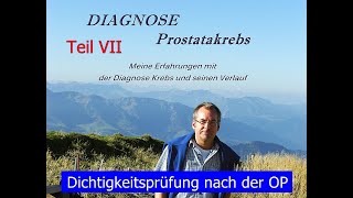 Dichtigkeitsprüfung nach radikaler Prostatektomie  Prostatakrebs Teil 7 [upl. by Irrehc]