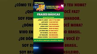 FALE ESPANHOL EM TEMPO RECORD  Clique no Link do Canal espanholsimples espanhol espanholbasico [upl. by Ecnadnak116]