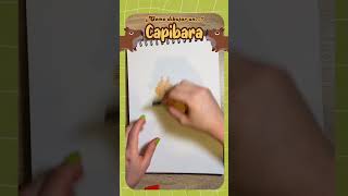 ¿Cómo dibujar un CAPIBARA 🧡🎨 o un chiguiro Tutorial de dibujo comodibujar dibujo tutorial [upl. by Annola]