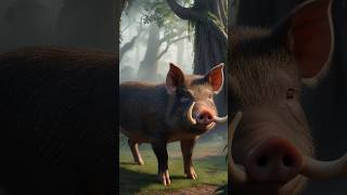 Babirusa pig deth fact😱 shortvideo factshorts facts babirusa pig [upl. by Atinod]