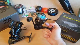 Обзорчик катушек Daiwa Black Widow 25A и Baihaichen Lizard KH6000 [upl. by Aehs]