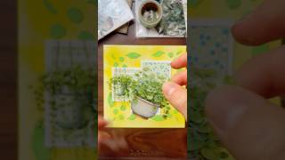 Journal with me 🦜🌿 asmr artandcraft scrapbooking journal diy shorts [upl. by Wendi133]