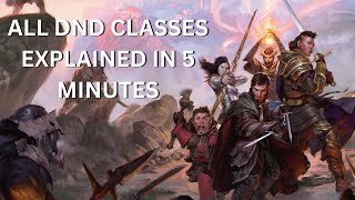 ALL DND CLASSES EXPLAINED IN 5 MINUTES [upl. by Atteuqahc]