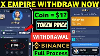 X Empire Token Withdrawal full process  X Token Claim Today  X Empire Token Price Prediction [upl. by Suoivatram273]