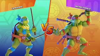 Nickelodeon AllStar Brawl Leonardo VS Michelangelo [upl. by Cressi]