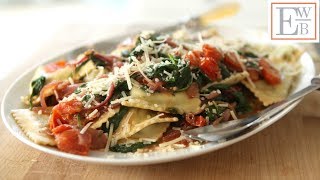 Beths Spinach Ravioli with Caramelized Onions and Tomatoes  ENTERTAINING WITH BETH [upl. by Yroggerg]