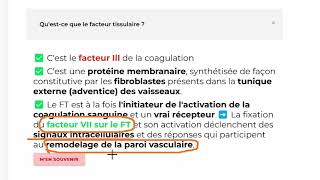 cours Physiologie et Exploration de lHémostase partie 2 [upl. by Bonar785]