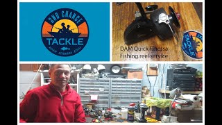 DAM Quick Finessa spin fishing reel how to take apart and service [upl. by Garrek]