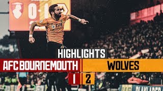 MAGIC MOUTINHO FREEKICK Bournemouth 12 Wolves  Highlights [upl. by Kcorb]