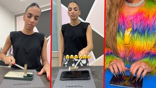 ASMR NEWMARTINA CRASH TEST COVER VS TAMAR UNBOXING IPHONE 15 [upl. by Nnov]