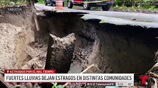 Intensas lluvias empeoran enorme derrumbe en Yabucoa [upl. by Ysirhc]