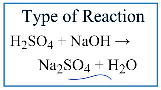 Type of Reaction for H2SO4  NaOH  Na2SO4  H2O [upl. by Gert]