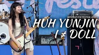 4K WEVERSE CON FESTIVAL 2023  HUH YUNJIN LE SSERAFIM I ≠ DOLL FRONT STAGE Fancam [upl. by Ylevol]