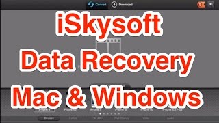 iSkysoft Data Recovery for Mac and Windows Review [upl. by Namreg507]