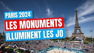 Paris 2024  les monuments illuminent les JO [upl. by Cassy]