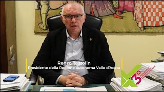 Messaggio del Presidente della Regione autonoma Valle dAosta Renzo Testolin [upl. by Jeffy]