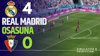 REAL MADRID 40 OSASUNA • Highlights • La Liga 2425  SimulationRecreation [upl. by Ardnazxela240]