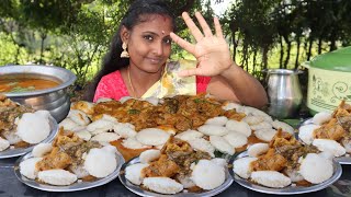 50  Idly and Mutton Eating Challenge  indian mukbang [upl. by Suirtimid736]