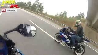 Suzuki GSXR 1000 K5 vs Suzuki GSXR 1000 K5  Street Race and Top Speed [upl. by Edlyn]