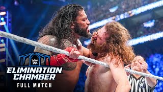 FULL MATCH — Roman Reigns vs Sami Zayn — Undisputed WWE Universal Title Elimination Chamber 2023 [upl. by Alleris]