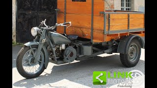 MOTO GUZZI Ercole 500 Motocarro 3 ruote con cassone in legno [upl. by Oiramad]